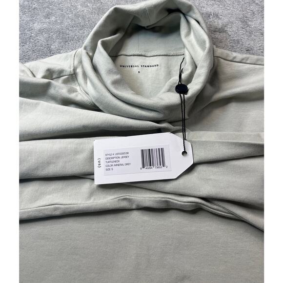 Universal Standard NEW S Mineral Gray Jersey Turtleneck Long Sleeve - Picture 7 of 8